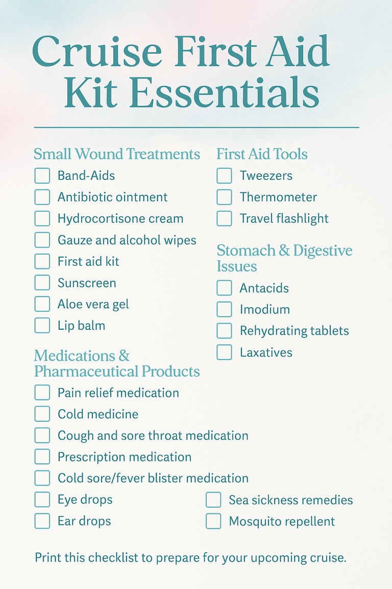31 Cruise First Aid Kit Essentials You Need to Have – Melissa Bramlet ...